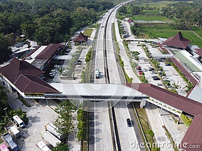The Luxurious Rest Area of ??the Semarang Solo toll road in Central Java Km 456 Salatiga, Like a Mall Between 5 Mountains Stock Photo