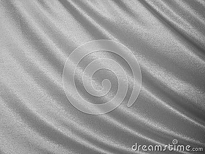 Luxurious silver satin/silk folded fabric, useful for backgrounds Stock Photo