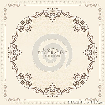 Luxurious stylish Vintage floral frame background Vector Illustration