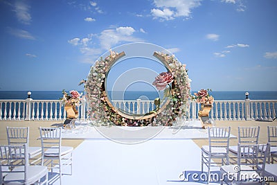 Luxurious wedding ceremony in a classic style Stock Photo