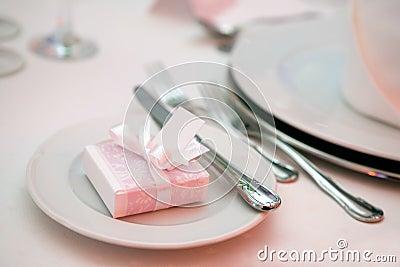 Luxurious wedding dinner Stock Photo