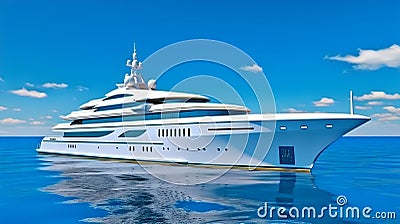 Luxurious yacht in the mexican caribbean sea Stock Photo