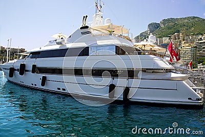 Luxurious yachts in port of Monaco Stock Photo