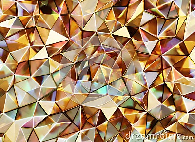 Luxury Abstract Realistic Crystals Texture with Prism Spectrum Caustic Reflection Close Up Background 3D rendering Stock Photo