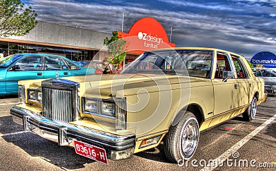 Luxury 1980s American Ford Lincoln Town Car Editorial Stock Photo