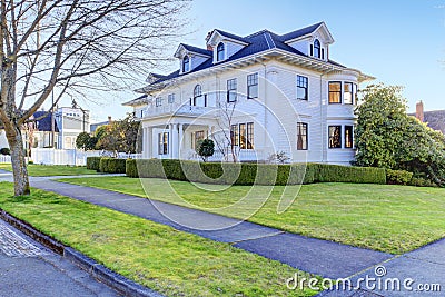 Luxury american house with curb appeal Stock Photo