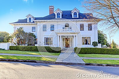 Luxury american house with curb appeal Stock Photo