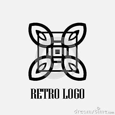 Art deco logo Vector Illustration