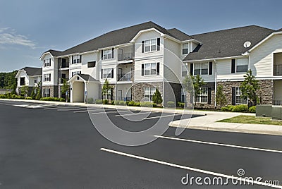 Luxury Apartment Complex Revised Stock Photo