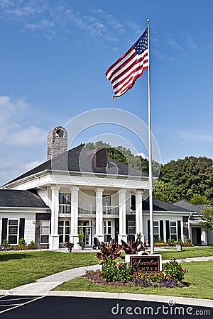 Luxury Apartment Complex Vertical Shot Stock Photo