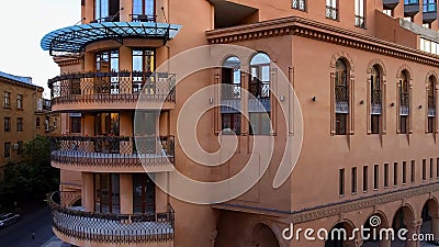 Luxury apartment complex in Yerevan, Armenian real estate for rent, aerial view Stock Photo