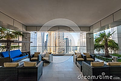 Luxury apartment terrace view Stock Photo