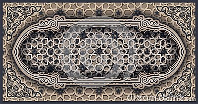 Luxury arabic calligraphy design for Ramadan. Islamic oriental pattern background Vector Illustration