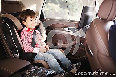 Luxury baby car seat for safety Stock Photo