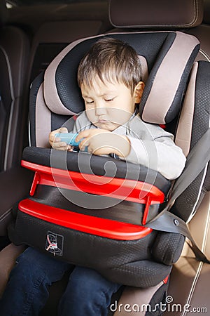 Luxury baby car seat for safety Stock Photo