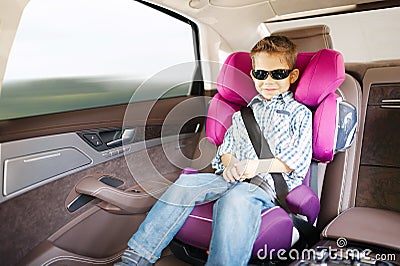 Luxury baby car seat for safety Stock Photo