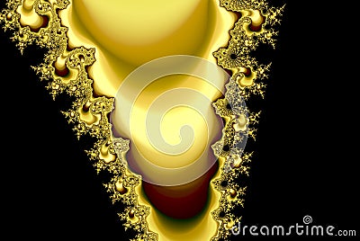 Luxury background design imitation golden grotto or hollow with space for your text Stock Photo