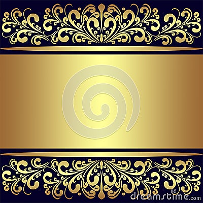 Luxury Background with golden royal Borders. Vector Illustration