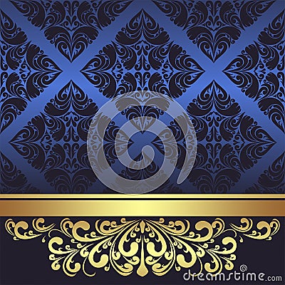 Luxury Background with rich golden Border Vector Illustration