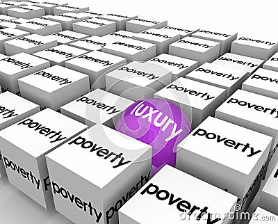 Luxury Ball Among Poverty Poor Living Conditions One Lucky Rich Stock Photo