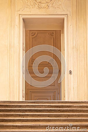 Luxury baroque staircase, elegant vintage interior Editorial Stock Photo