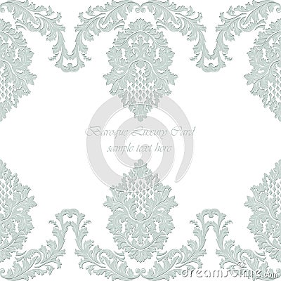 Luxury Baroque Vintage Card Vector Illustration