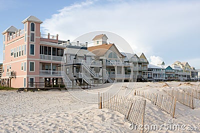 Luxury Beach Homes Stock Photo