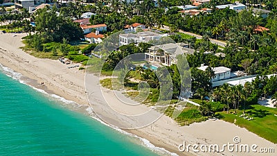 Luxury beachfront mansions in South Florida Stock Photo