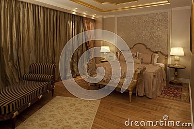 Luxury bedroom Stock Photo