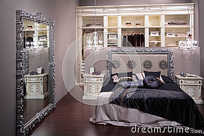 Luxury bedroom Stock Photo