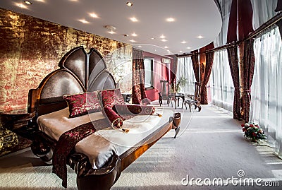 Luxury bedroom interior Stock Photo