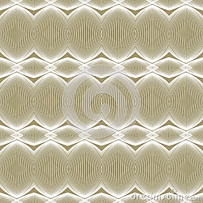 Luxury beige and white linear pattern Vector Illustration