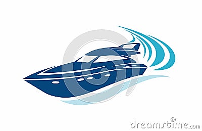 Speed Boat Vector Illustration