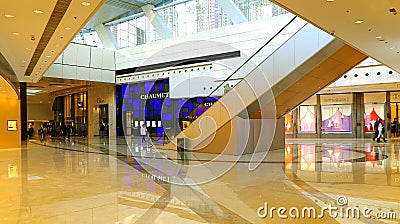 Luxury boutiques at shopping mall Editorial Stock Photo