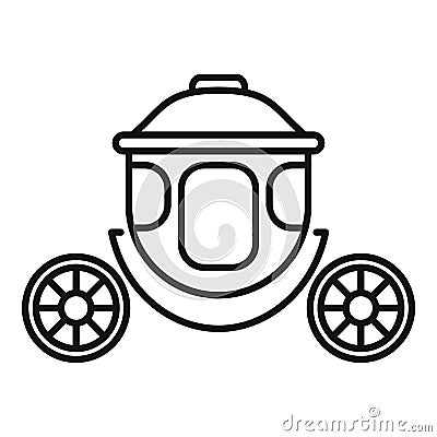 Luxury brougham icon, outline style Vector Illustration