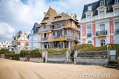 Buildings in Trouville town, France Stock Photo