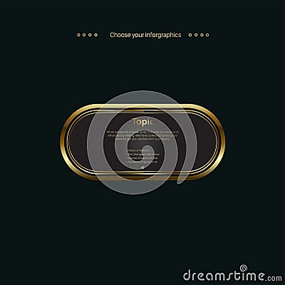 A Luxury buttons template design, a rounded option button design. Modrn Concept of successive step of business project development Stock Photo