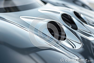 Luxury Car Abstract Design Aerodynamic Detail Stock Photo