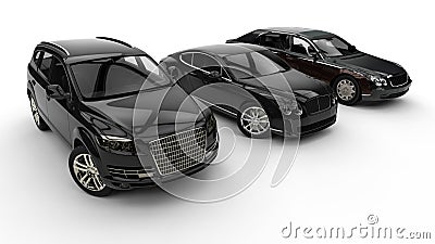 Luxury car fleet Stock Photo