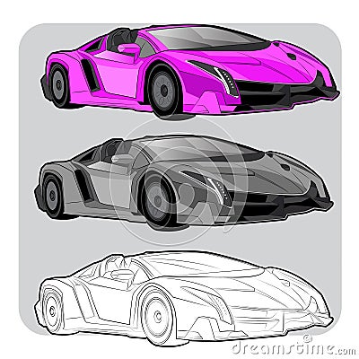 Luxury car Vector Illustration