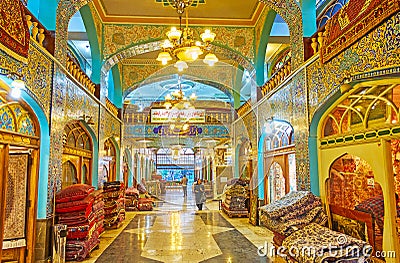 The luxury carpet bazaar in Tehran, Iran Editorial Stock Photo