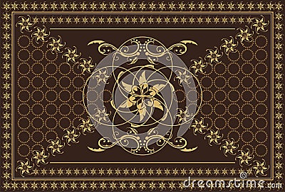 Brown carpet Vector Illustration