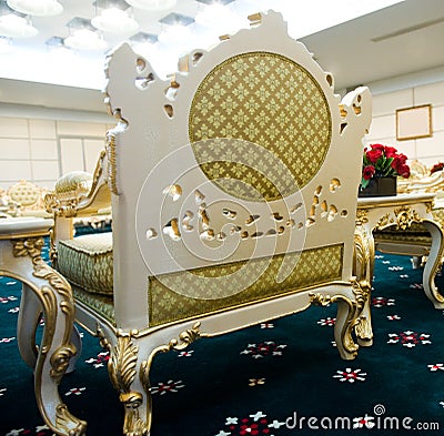 Luxury chairs in reception room Stock Photo