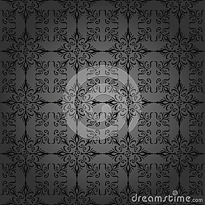 Luxury charcoal wallpaper. Seamless. Pattern. Vect Vector Illustration