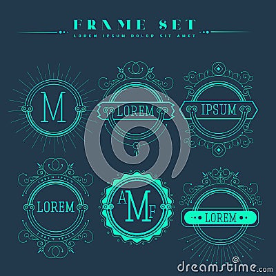 Luxury, classic, art deco, linear, minimal Vector Illustration