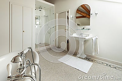 Luxury classic bathroom Stock Photo