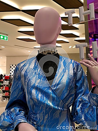 Luxury clothing on mannequin display Stock Photo