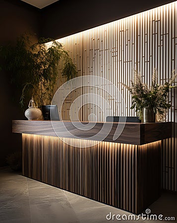 Luxury and contemporary lobby area interior design Stock Photo