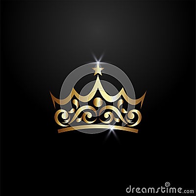 Luxury Crown Logo Vector Illustration