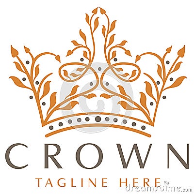 Luxury Crown Logo Vector Illustration